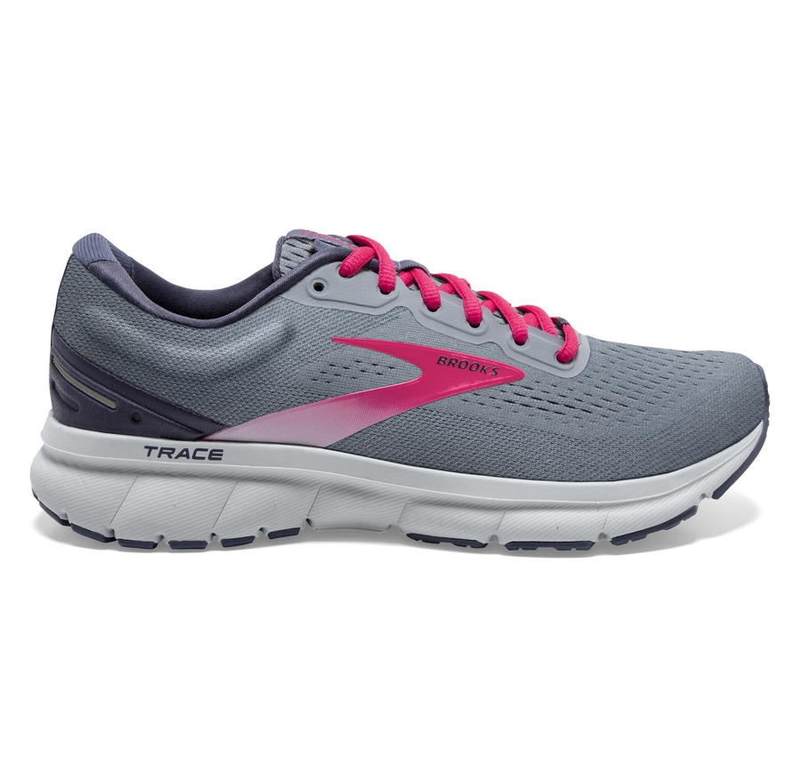 Brooks Womens Running Shoes Nz - Trace Grey/Pink ( WDZAV5017 )